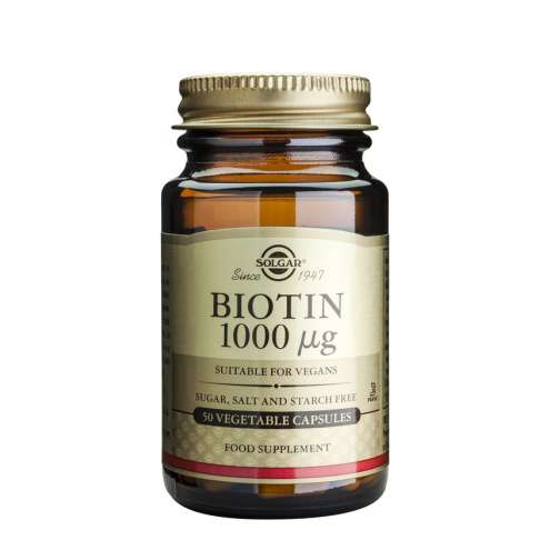 SOLGAR Biotin 1000 mg, 50 kapslí