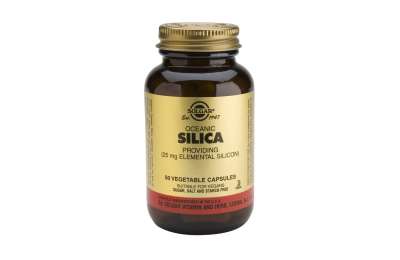 SOLGAR Silica 25 mg - Prášek červené řasy, 50 kapslí