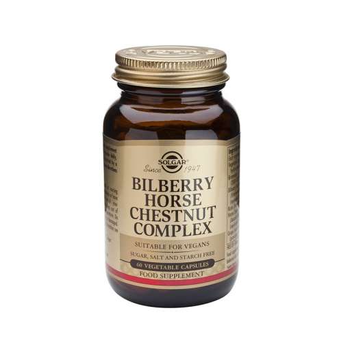 SOLGAR Bilberry Horse Chestnut Complex - Komplex Borůvky a Kaštan koňský, 60 kapslí
