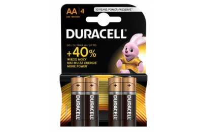 DURACELL AA LR6/MN1500 - Alcalické baterie AA 1.5 V, 4 ks.