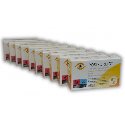 POSIFORLID® čistící ubrousky na hygienu očních víček 10 x 20 ks