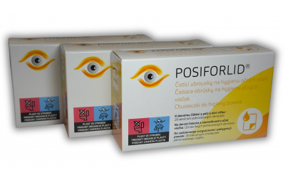 POSIFORLID® čistící ubrousky na hygienu očních víček 3 x 20 ks