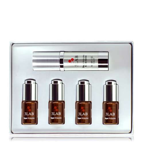 3LAB Super Ampoules - Intenzivní kúra pro dokonalé vyhlazení a rozjasnění unavené pokožky 1 x 30 ml + 4 x 0.024 g