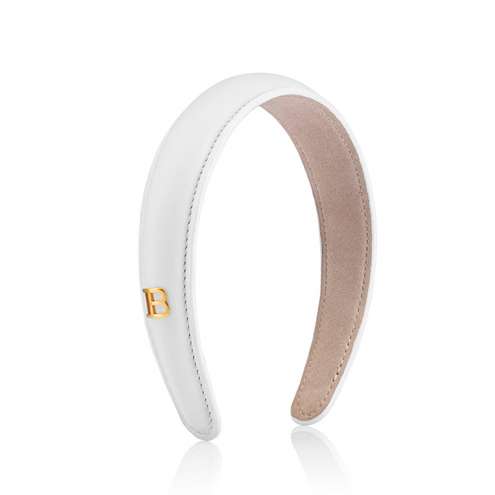 BALMAIN Hair Legacy Leather Puffed Headband čelenka