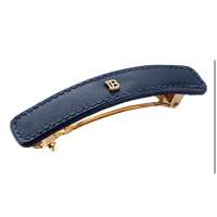 BALMAIN Limited Edition Leather Barrette Cosmic Sapphire Кожаная заколка