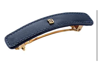 BALMAIN Limited Edition Leather Barrette Cosmic Sapphire Kožená spona do vlasů