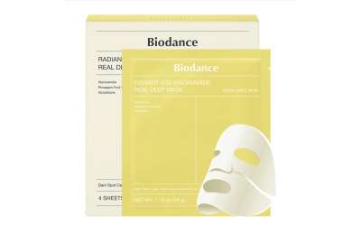 Biodance Radiant Vita Niacinamide Real Deep Mask Гидрогелевая маска с ниацинамидом и витаминным комплексом, 4 шт.