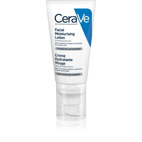 CERAVE Facial Moisturising Lotion - Увлажняющий лосьон для лица для нормальной и сухой кожи, 52 мл.
