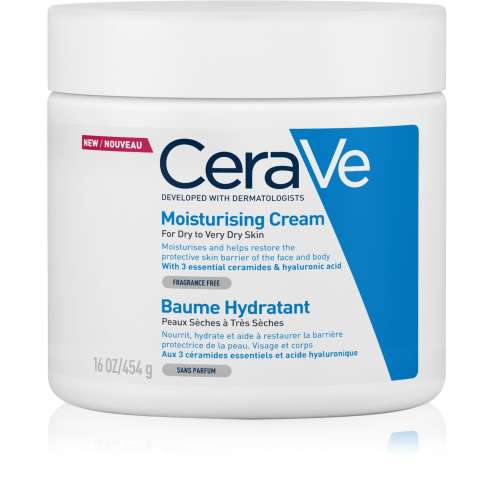 CERAVE Moisturising Cream - Увлажняющий крем для сухой и очень сухой кожи лица и тела, 454 г.