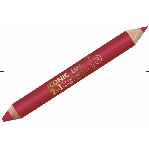 DERMACOL Iconic lips - Tužka a rtěnka 2 v 1 5