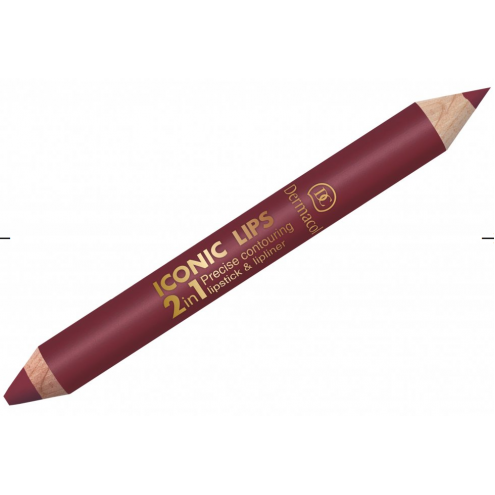 DERMACOL Iconic lips - 2В1 Помада и карандаш для губ 6