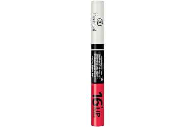 DERMACOL 16H Lip Colour - Dlouhotrvající dvoufázová barva na rty a lesk 2v1 3, 3 ml + 4,1 ml