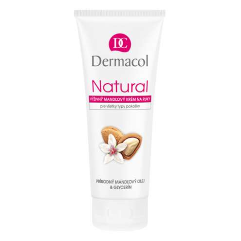 DERMACOL Natural almond hand cream - Výživný krém na ruce s přírodním mandlovým olejem a glycerinem, 100 ml
