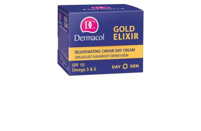 DERMACOL GOLD ELIXIR - Omlazující kaviárový denní krém SPF 10, 50 ml 
