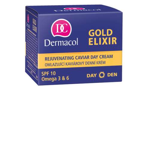 DERMACOL GOLD ELIXIR - Omlazující kaviárový denní krém SPF 10, 50 ml