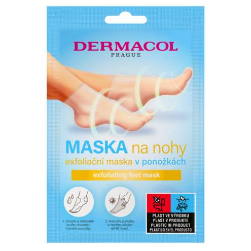 DERMACOL Feet Mask Exfoliating exfoliační maska na nohy v podobě ponožek 2 x 15 m