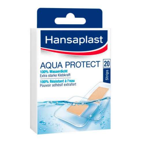 HANSAPLAST Aqua Protect Strips - Защитный водонепроницаемый пластырь, 20 шт
