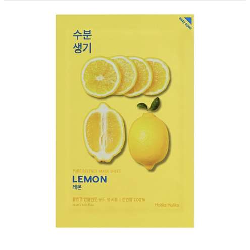 HOLIKA HOLIKA Pure Essence Mask Sheet Lemon Plátýnková maska s extraktem z citronu pro rozzáření a sjednocení tónu pleti 23 g