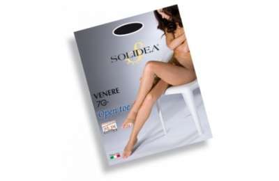 SOLIDEA Venere 70 Open Toe 12/15 mmHg - Компрессионные колготки с открытым носком CAMEL 3ML