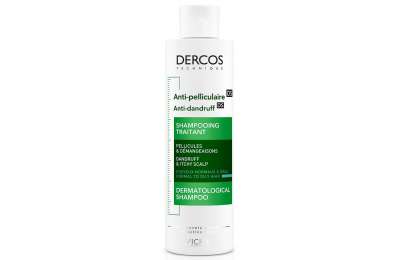 VICHY DERCOS - Šampon proti lupům na normální až mastné vlasy, 390 ml.