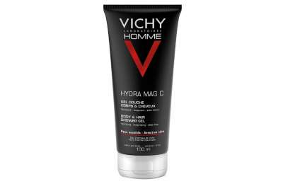 VICHY HOMME - Hydratacní povzbuzující sprchový gel na tělo a vlasy, 200 ml.