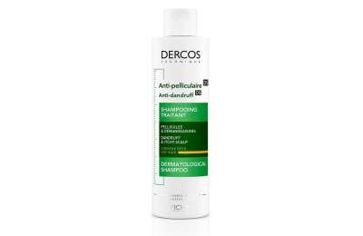 VICHY DERCOS - Šampon proti lupům na suché vlasy, 390 ml.