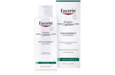 EUCERIN DermoCapillaire - Gelový šampon proti mastným lupům, 250 ml