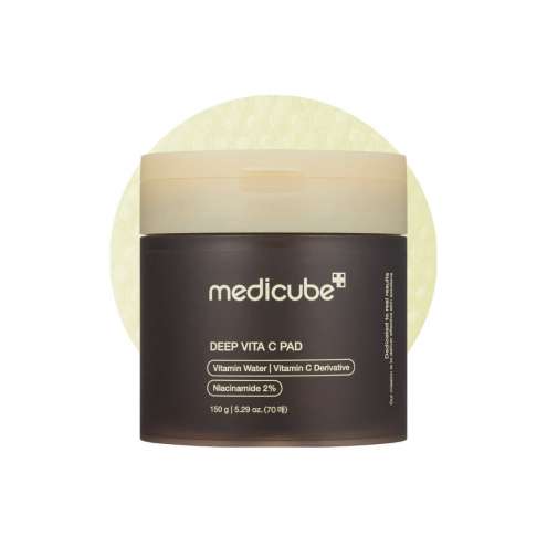 MEDICUBE Deep Vita C Pad jsou Rozjasňující tonerové polštářky s vitamínem C, 70 pads