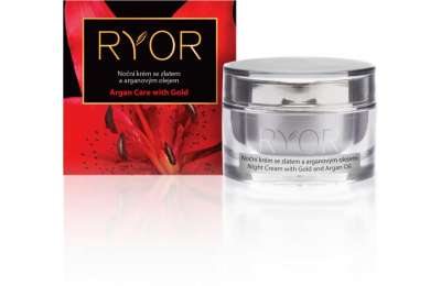 RYOR Argan Care with Gold - Noční krém se zlatem a arganovým olejem, 50 ml.