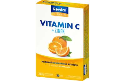 Vitar Revital Vitamin C+zinek Витамин С + Цинк 30 таблеток