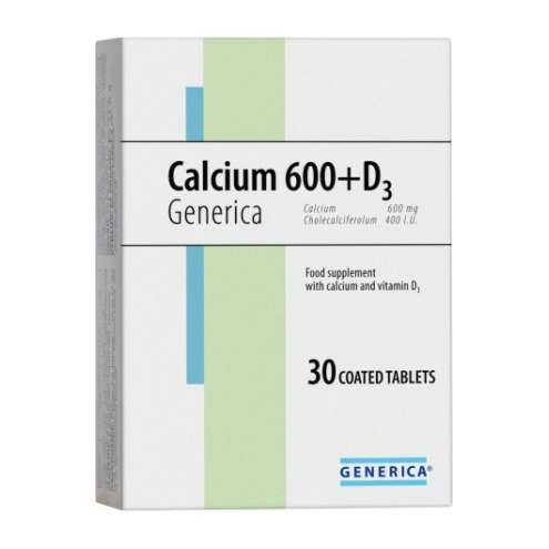 Calcium 600+D3 Generica tbl.30