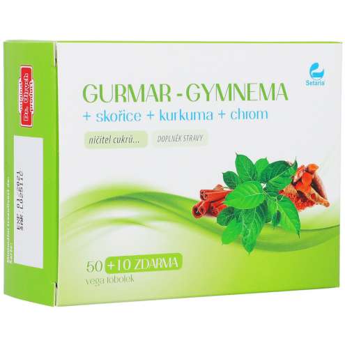 GURMAR-GYMNEMA+CINNAMON+TURMERIC+CHROM 60 veg. cps. SETARIA