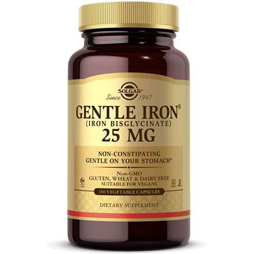 SOLGAR Gentle Iron Железо 25 мг, 180 капсул