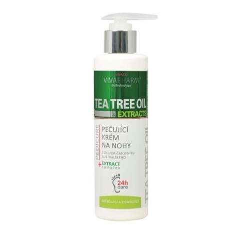 VIVAPHARM Tea Tree Oil Pečující Krém na Nohy 200 ml