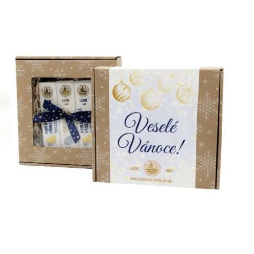 LEON Натуральная Карловарская минеральная соль - Подарочный набор, 2 х 20 таблеток