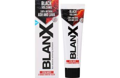 BlanX Black Volcano отбеливающая зубная паста с вулканическим пеплом 75 мл
