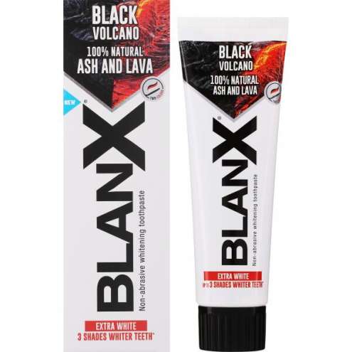 BlanX Black Volcano bělicí zubní pasta s vulkanickým popelem 75 ml