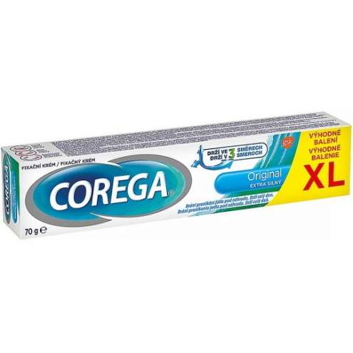 Corega Original - Фиксирующий крем для протезов экстрасильный XL, 70 г.