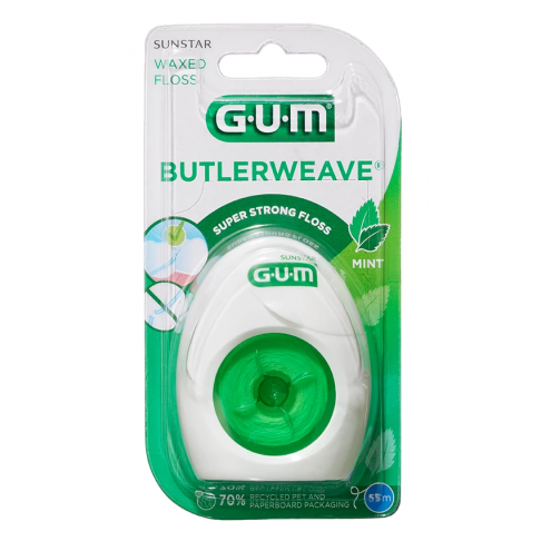 GUM Weave waxed dental floss with menthol 55 m