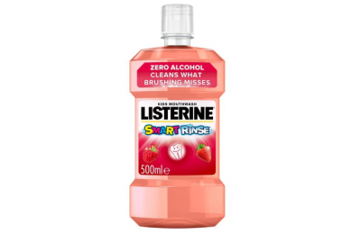 LISTERINE Smart Rinse Mild Berry 500 ml – dětská ústní voda bez alkoholu a cukru