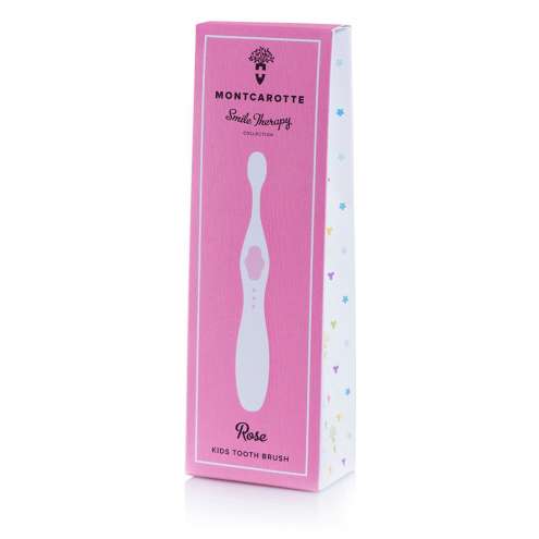 MONTCAROTTE Rose Kids Toothbrush - Детская зубная кисточка розового цвета
