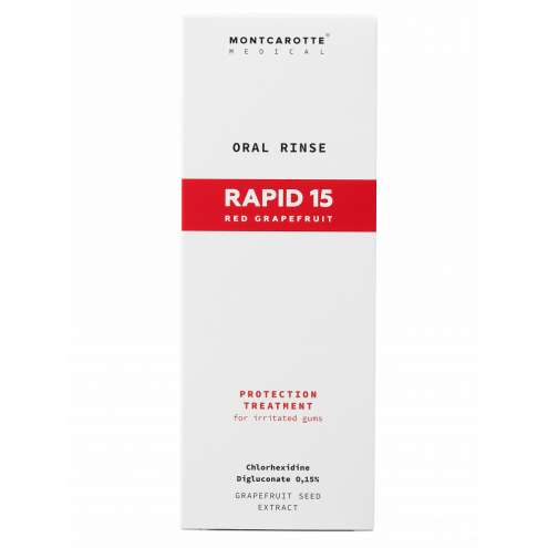 MONTCAROTTE Rapid 15 Mouthwash with chlorhexidine 200 ml