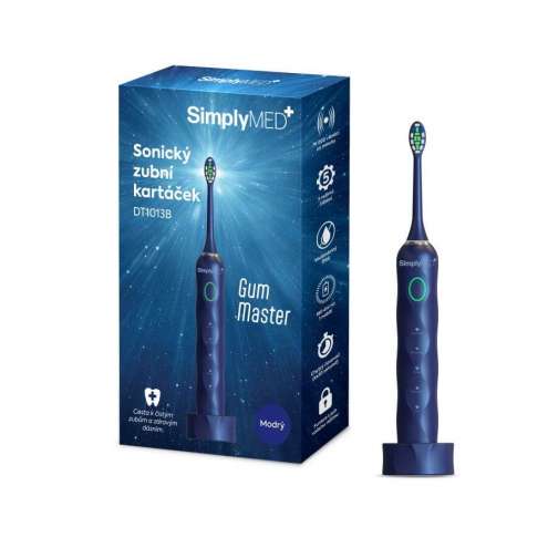 SimplyMed Gum Master sonický kartácek modrý - Sonic toothbrush blue