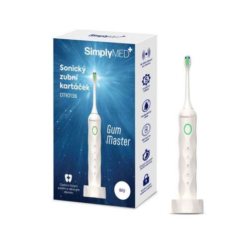 SimplyMed Gum Master sonický kartácek bílý - Sonic toothbrush white