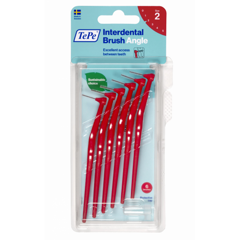 TePe Interdental brushes ANGLE 2 (0,5mm), 6 pcs