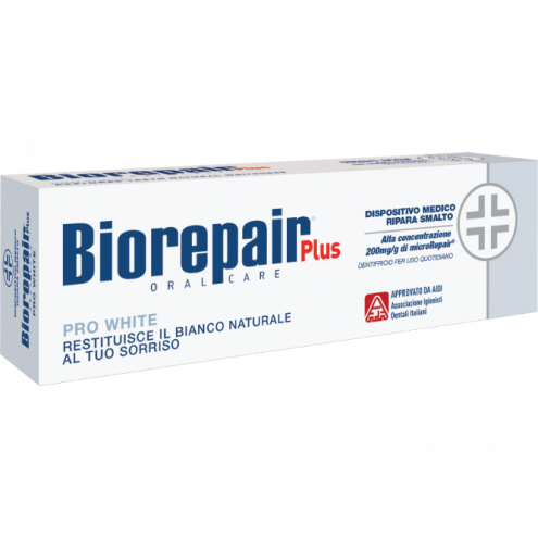 BIOREPAIR Plus Pro White - Отбеливающая зубная паста без фтора, 75 мл.