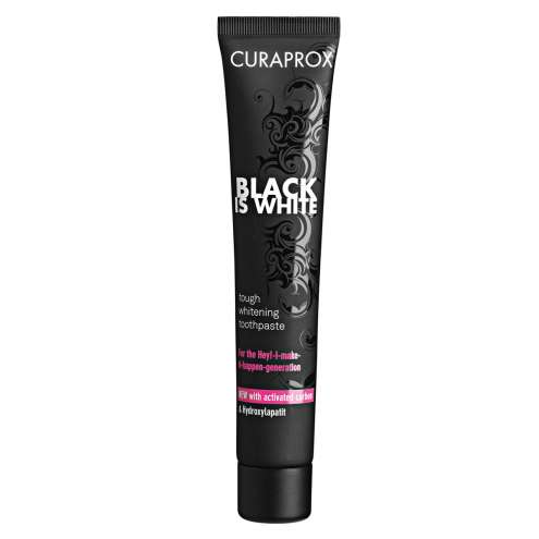 CURAPROX Black is White - Зубная паста черная с углем, 90 мл.