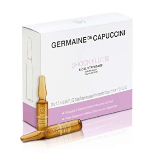 GERMAINE de CAPUCCINI Shock Fluids S.O.S. Stressage - Ампулы для чувствительной кожи лица, 10*1,5 мл.