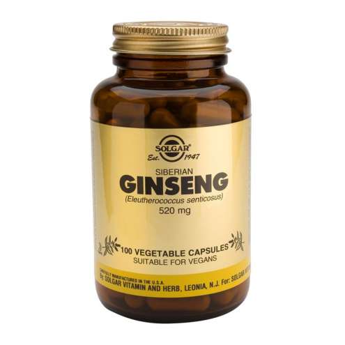 SOLGAR Siberian Ginseng - Sibiřský ženšen 520 мг, 100 kapslí