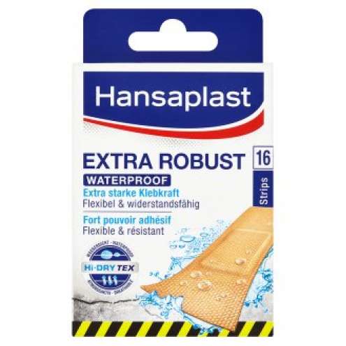 HANSAPLAST Extra Robust - Пластыри экстрапрочные водостойкие, 16 шт.